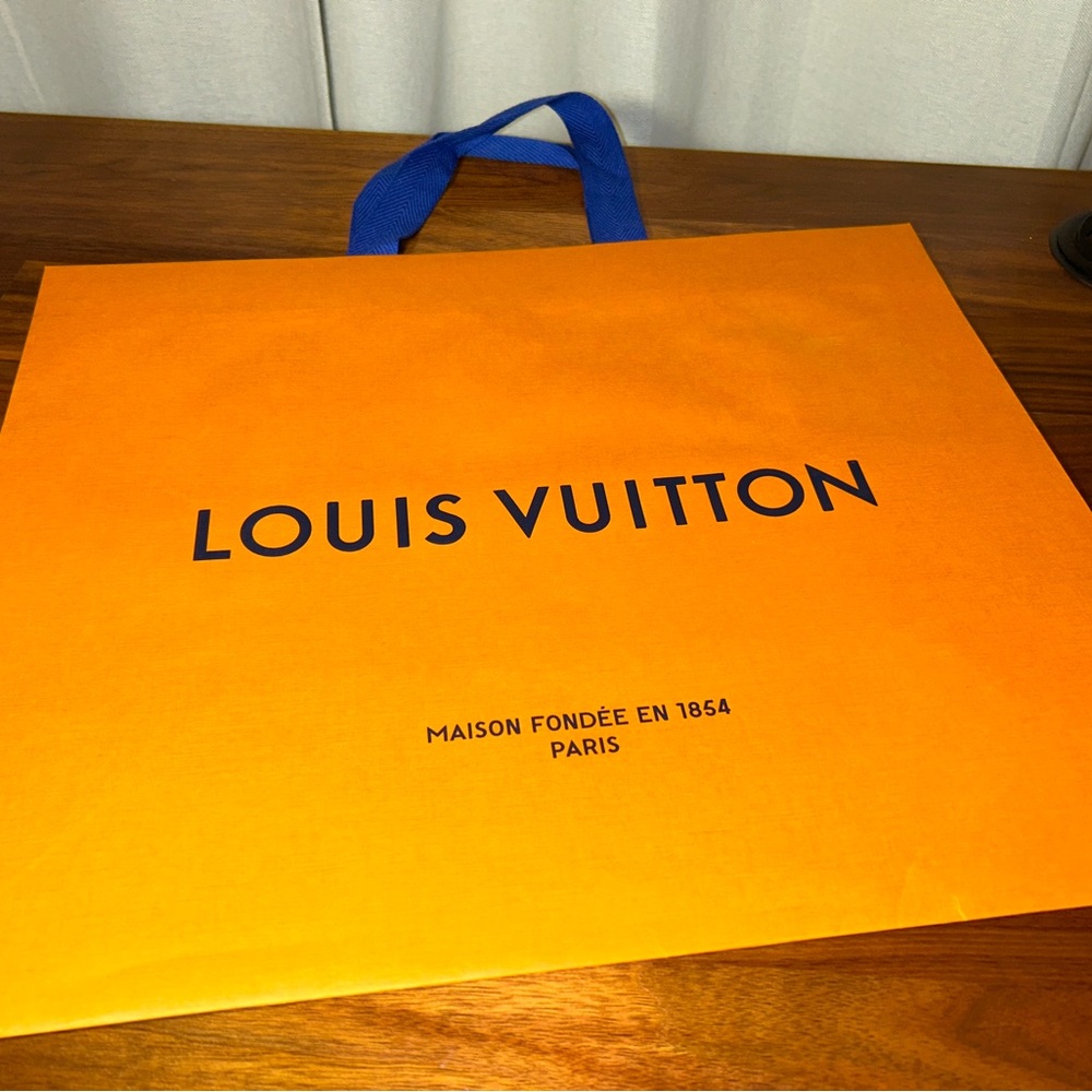 Louis Vuitton Orange and Blue Shopping Bag